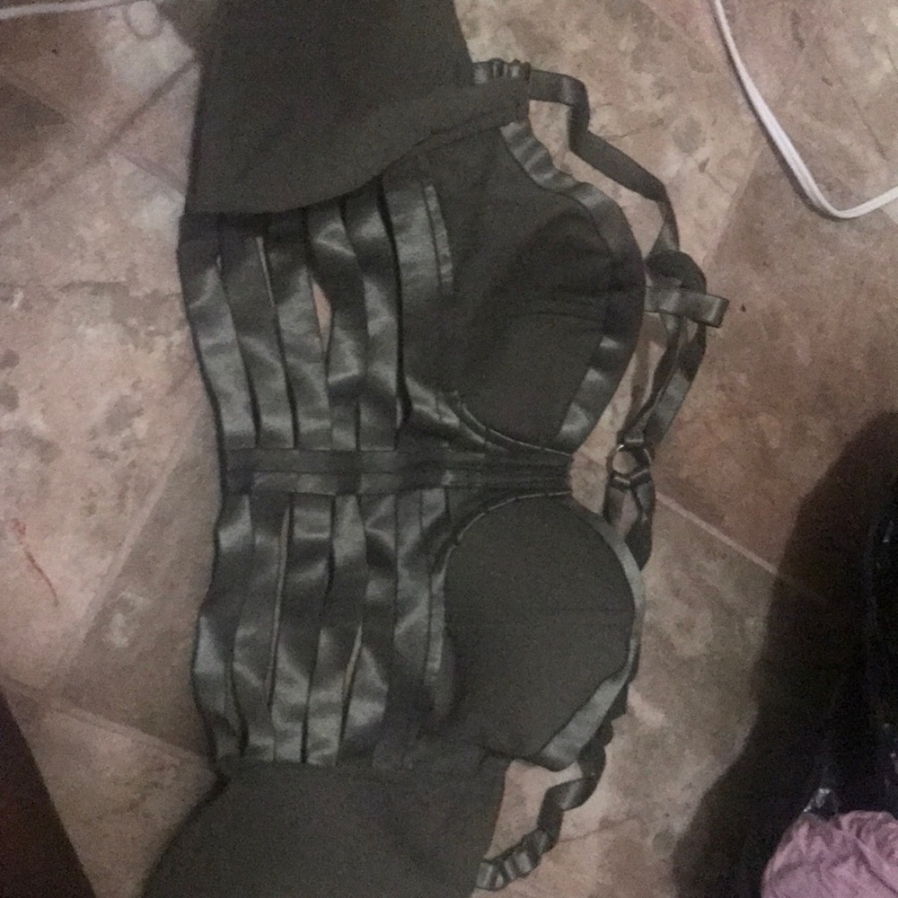 Olive green bustier